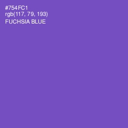 #754FC1 - Fuchsia Blue Color Image