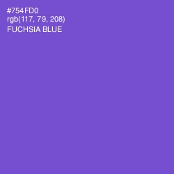 #754FD0 - Fuchsia Blue Color Image