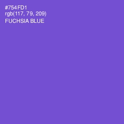 #754FD1 - Fuchsia Blue Color Image