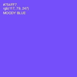 #754FF7 - Moody Blue Color Image