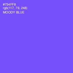 #754FF8 - Moody Blue Color Image