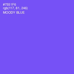 #7551F6 - Moody Blue Color Image