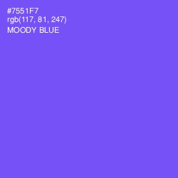 #7551F7 - Moody Blue Color Image