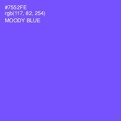 #7552FE - Moody Blue Color Image