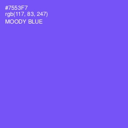 #7553F7 - Moody Blue Color Image