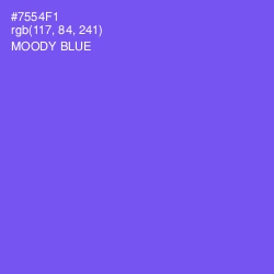 #7554F1 - Moody Blue Color Image