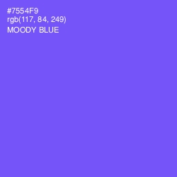 #7554F9 - Moody Blue Color Image