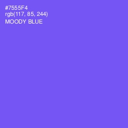 #7555F4 - Moody Blue Color Image