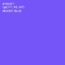 #7555F7 - Moody Blue Color Image