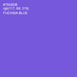 #7558DB - Fuchsia Blue Color Image