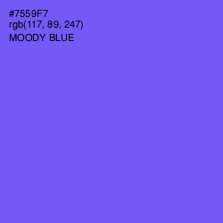 #7559F7 - Moody Blue Color Image