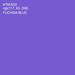 #755AD0 - Fuchsia Blue Color Image