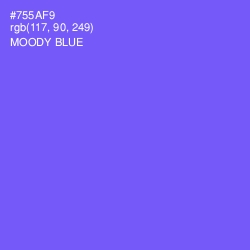 #755AF9 - Moody Blue Color Image