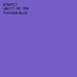 #755FC7 - Fuchsia Blue Color Image