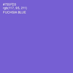 #755FD3 - Fuchsia Blue Color Image