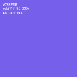 #755FEB - Moody Blue Color Image