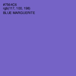 #7564C6 - Blue Marguerite Color Image