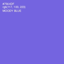 #7564DF - Moody Blue Color Image