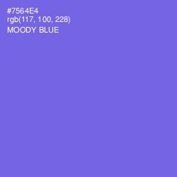 #7564E4 - Moody Blue Color Image