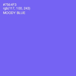 #7564F3 - Moody Blue Color Image