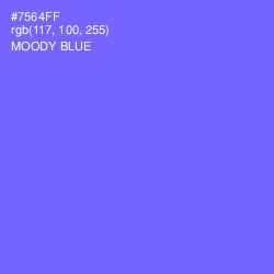 #7564FF - Moody Blue Color Image