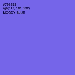 #7565E8 - Moody Blue Color Image