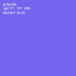 #7565EE - Moody Blue Color Image