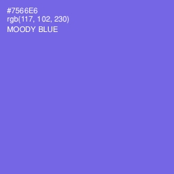 #7566E6 - Moody Blue Color Image