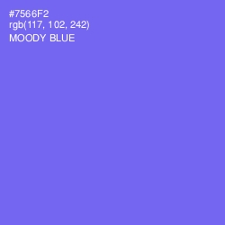 #7566F2 - Moody Blue Color Image
