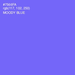 #7566FA - Moody Blue Color Image