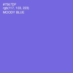 #7567DF - Moody Blue Color Image