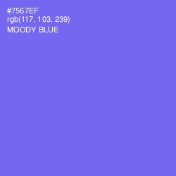 #7567EF - Moody Blue Color Image