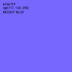 #7567FF - Moody Blue Color Image