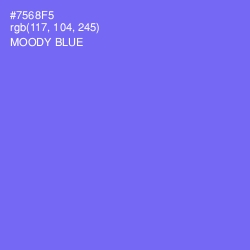 #7568F5 - Moody Blue Color Image