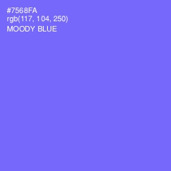 #7568FA - Moody Blue Color Image