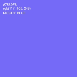 #7569F8 - Moody Blue Color Image