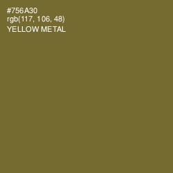 #756A30 - Yellow Metal Color Image