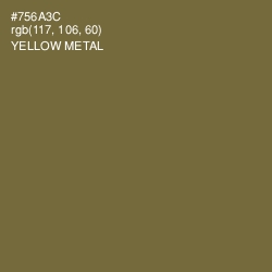 #756A3C - Yellow Metal Color Image