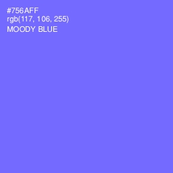 #756AFF - Moody Blue Color Image