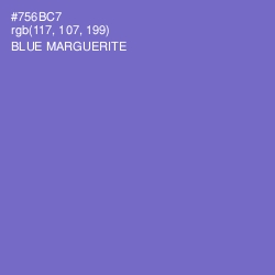 #756BC7 - Blue Marguerite Color Image