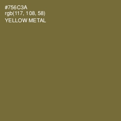 #756C3A - Yellow Metal Color Image