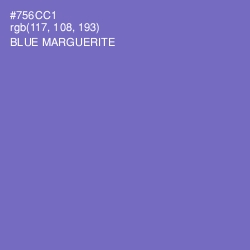 #756CC1 - Blue Marguerite Color Image