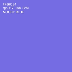 #756CE4 - Moody Blue Color Image