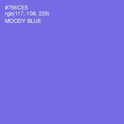 #756CE5 - Moody Blue Color Image