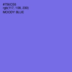 #756CE6 - Moody Blue Color Image