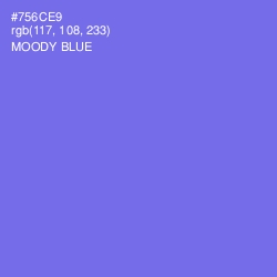 #756CE9 - Moody Blue Color Image