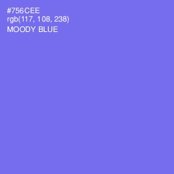 #756CEE - Moody Blue Color Image