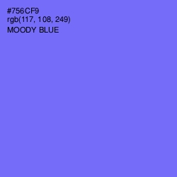 #756CF9 - Moody Blue Color Image