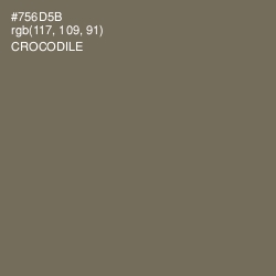 #756D5B - Crocodile Color Image