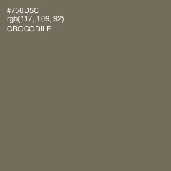 #756D5C - Crocodile Color Image